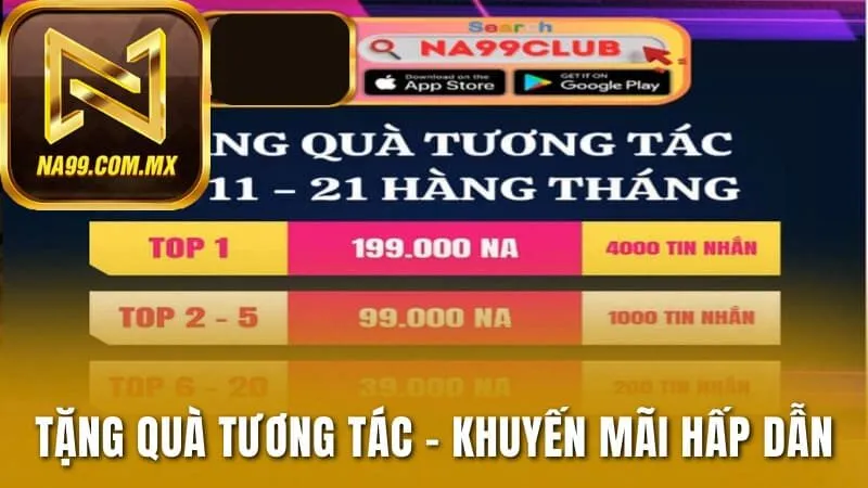Khuyến Mãi Na99 - Tổng Hợp Các Ưu Đãi Cực Hot Trong Năm 1 Tặng quà tương tác - khuyến mãi Na99 hấp dẫn
